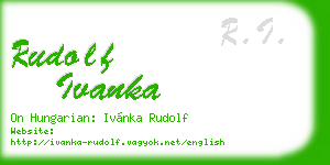 rudolf ivanka business card